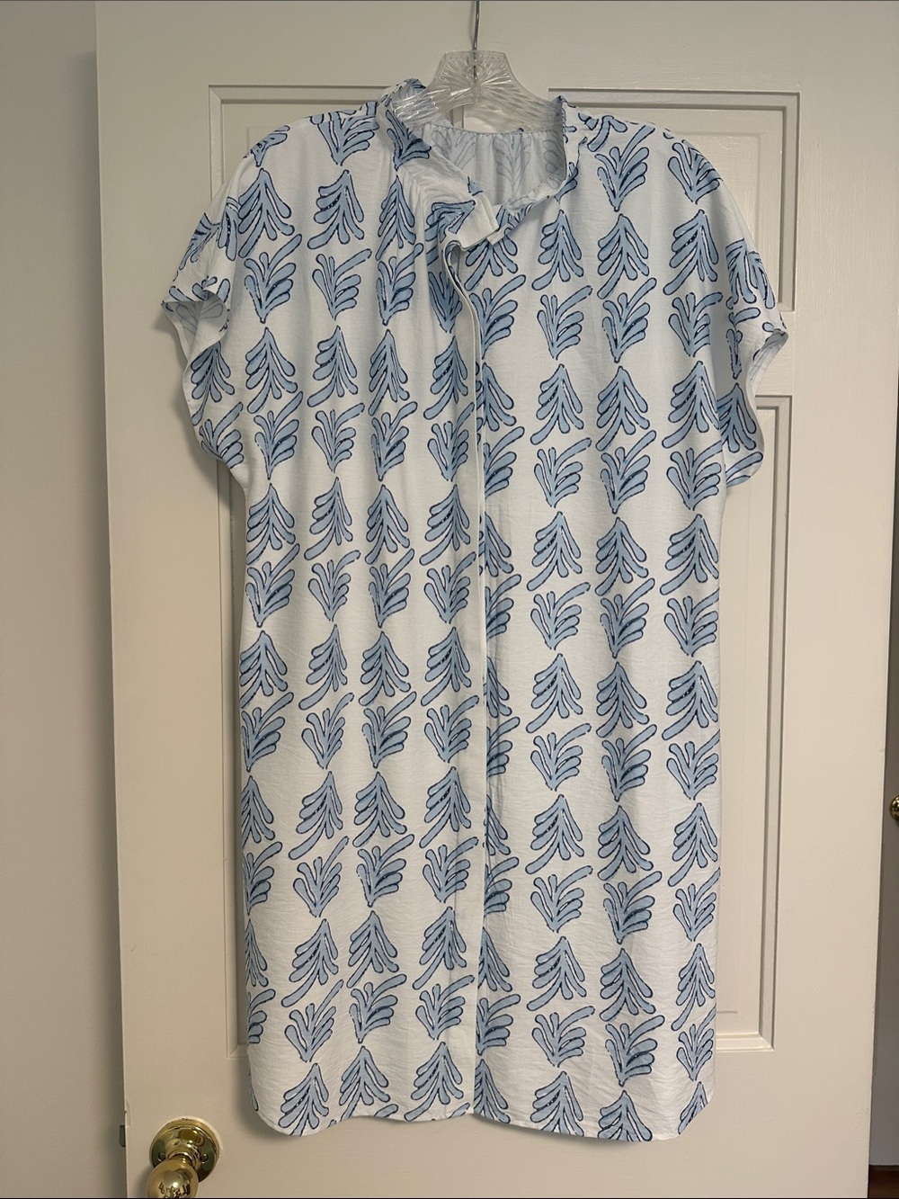 BOHO CHIC Women's Blue Leaf-Print Dress